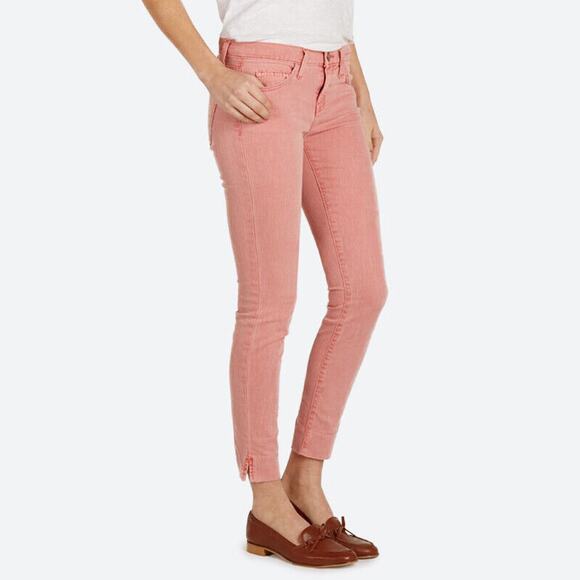 Current/Elliott The Side Slit Stiletto Jeans in Faded Red (Pink) Sz 23 NWT $208 - Picture 2 of 11